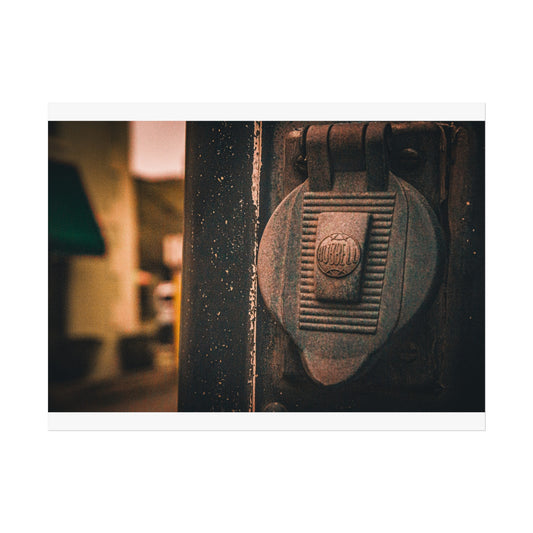Fine Art Poster — Vintage Industrial Door Latch Photograph