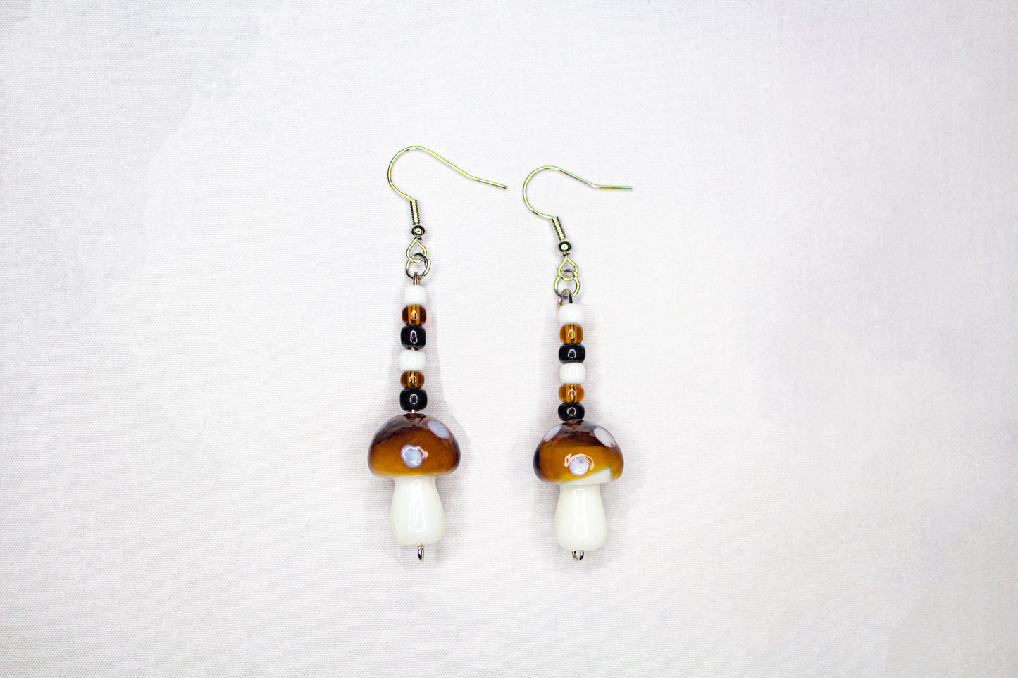 Fall Day Mushroom Dangle Earrings