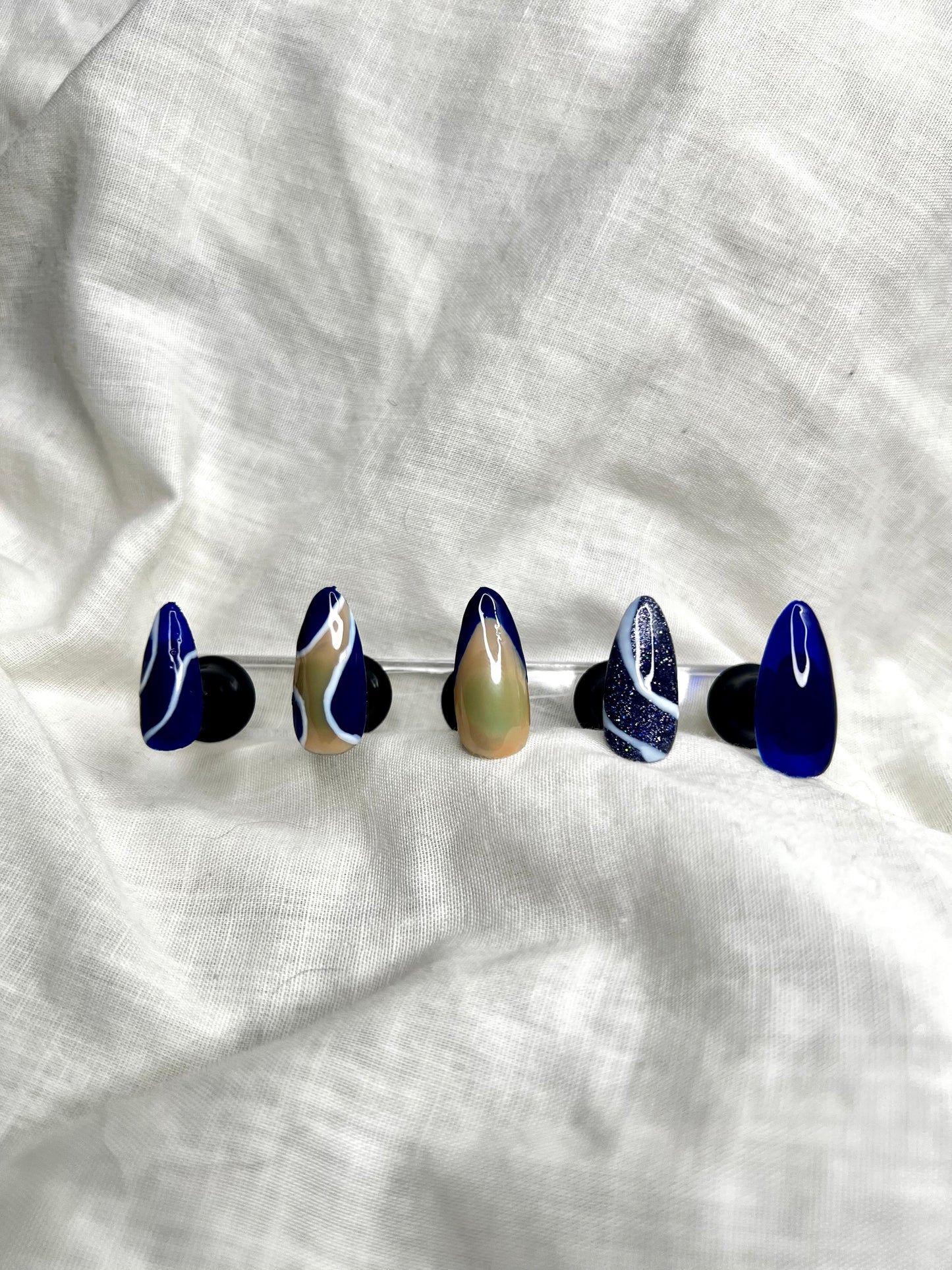 “Marble Madness” Press On Nail Set