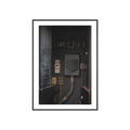 Industrial Electrical Box Poster with Wooden Frame — Urban Utility Wall Art