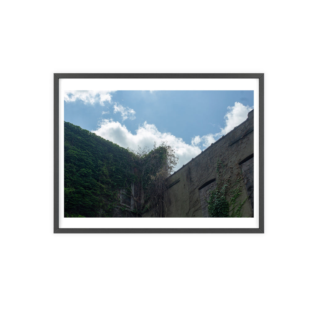 Framed Landscape Photo Poster — Sky & Ruins Wooden Frame Wall Art