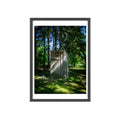 Rustic Forest Outhouse Photo Poster with Wooden Frame — Country Cabin Wall Art