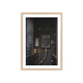 Industrial Electrical Box Poster with Wooden Frame — Urban Utility Wall Art
