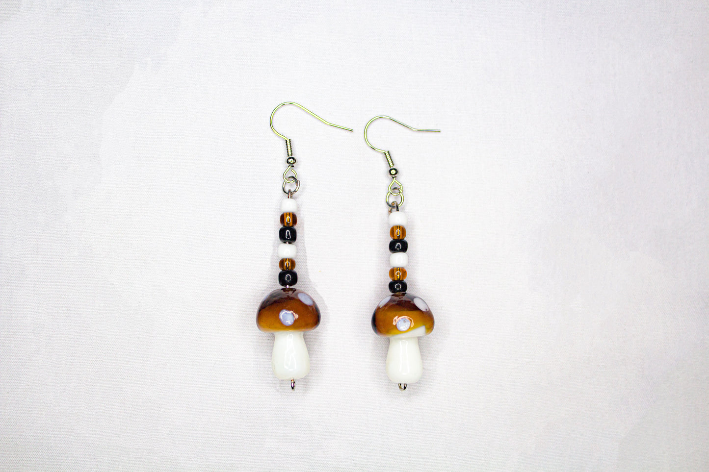 Fall Day Mushroom Dangle Earrings