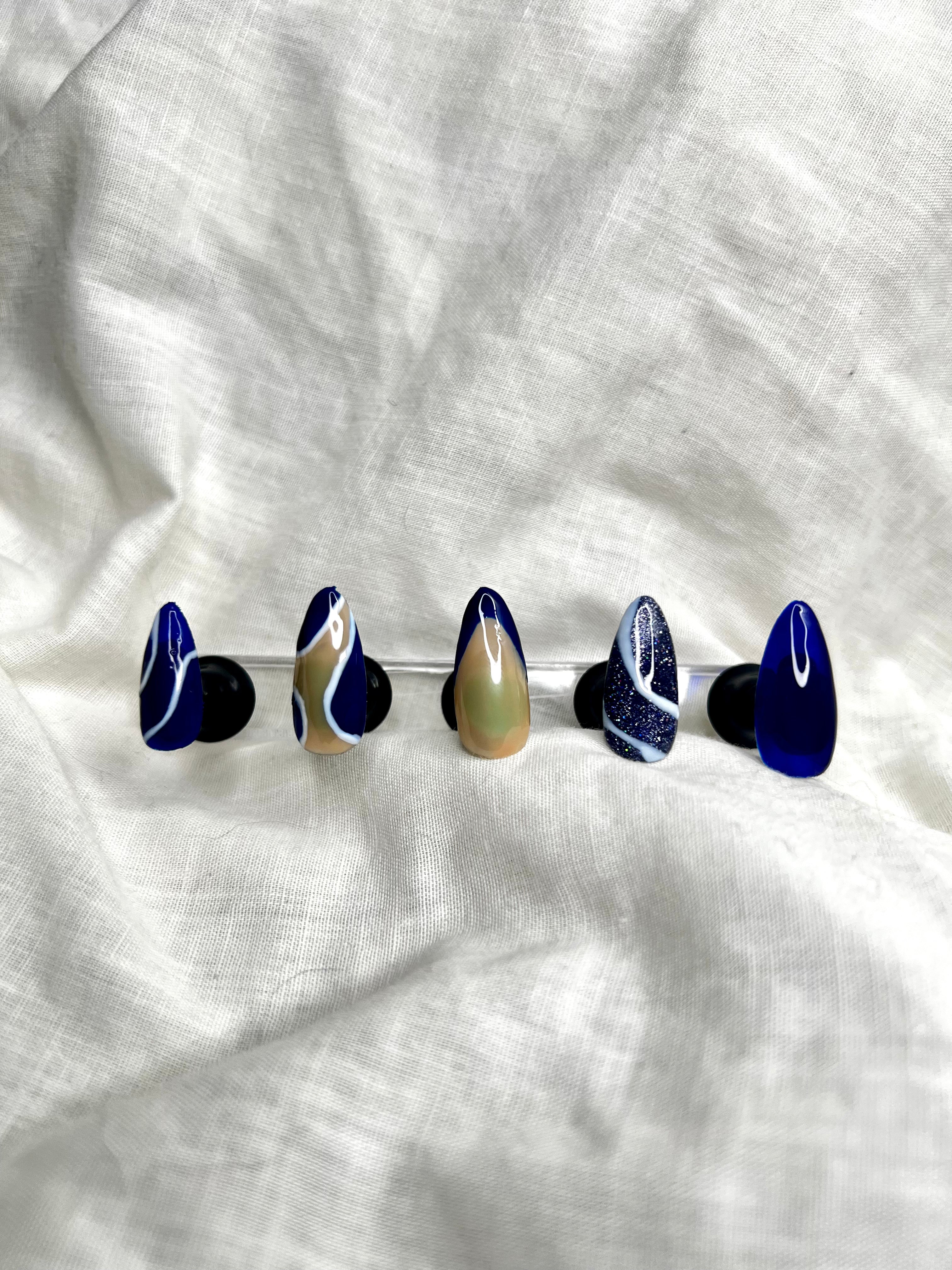 “Marble Madness” Press On Nail Set